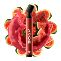 Одноразовая электронная сигарета SOAK S (3500) - Watermelon Smoothie (Арбузный смузи) Одноразовая электронная сигарета SOAK S (3500) - Watermelon Smoothie (Арбузный смузи)