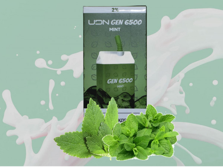 Одноразовая электронная сигарета UDN GEN 6500 - Mint (Мята)