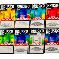 (М) Одноразовая электронная сигарета Brusko NRG 4000 - ледяная клубника