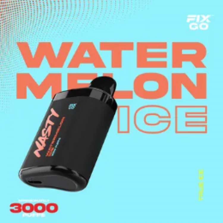 Одноразовая электронная сигарета Nasty Fix & Go (3000) - Watermelon Ice (Арбуз со льдом)